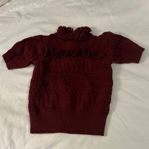 Janie and Jack Red Knit Sweater